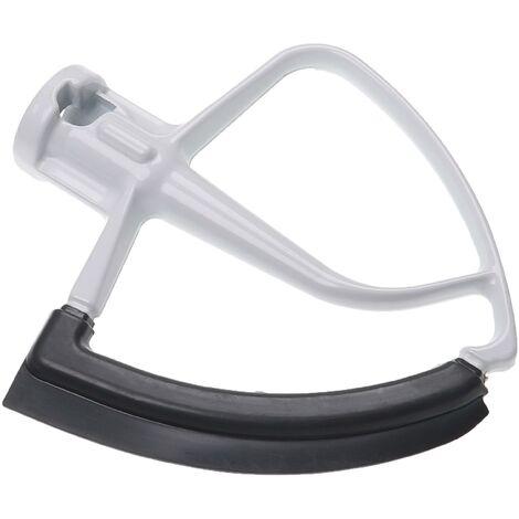 vhbw frusta piatta compatibile con KitchenAid Artisan robot da cucina - Agitatore flessibile, alluminio / poliammide / gomma, nero / bianco