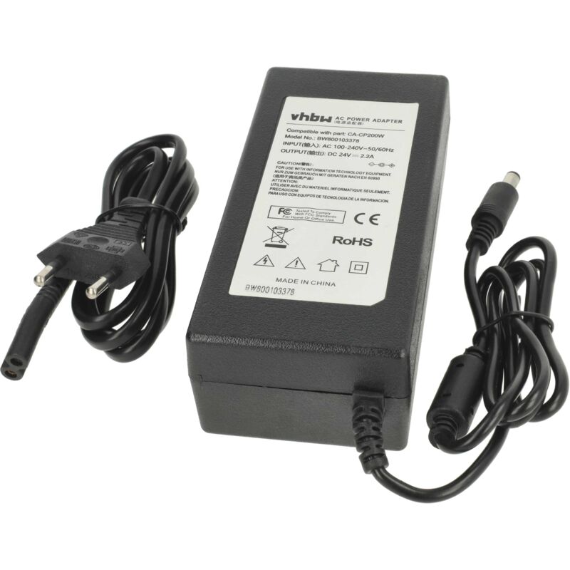 

Fuente de alimentación reemplaza Vizio 90012422801, S065BP2400250, SB4021-MA1 para barra de sonido, soundbox, negro, 24V, 2,2A - Vhbw