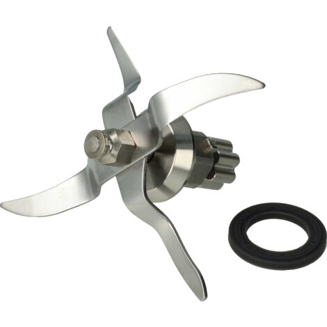 vhbw gruppo lame compatibile con Silvercrest SKMK1200C3, 389505, SKMK1100A1 robot da cucina - Con 4 lame in acciaio inox