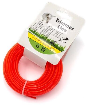 vhbw Hilo corta césped 2.4mm rojo 15m para cortacésped y cortabordes; por ej.. Bosch, Einhell, Gardena, Husqvarna, Makita, Stihl, Wolf Garten