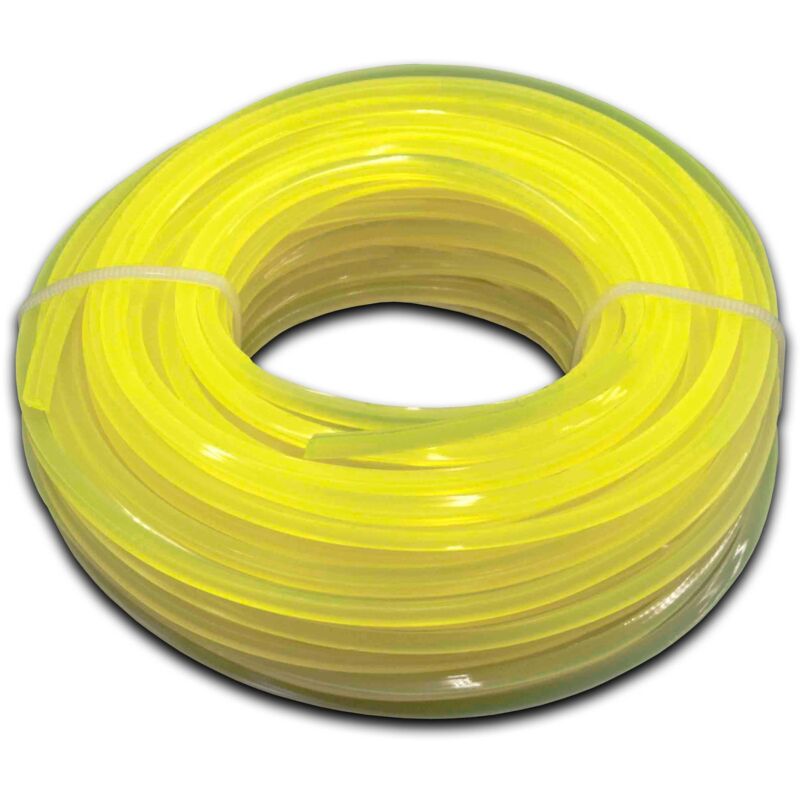

vhbw Hilo de corte universal para cortacésped, recortadora - Hilo recambio, amarillo, 2,4 mm x 15 m, cuadrado