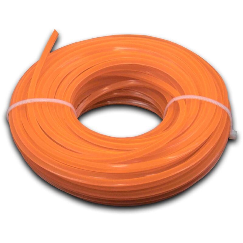 

Hilo de corte universal para cortacésped, recortadora - Hilo recambio, naranja, 3 mm x 15 m, cuadrado - Vhbw