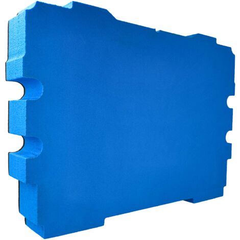 Vhbw – Insert en mousse rigide compatible Festool Systainer T-LOC – Protection optimale pour outils – Découpe personnalisable – Couleur bleu, 61 mm