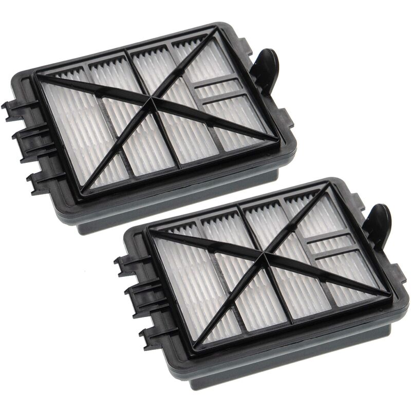 Kit de 2x Filtres compatible avec Kärcher vc 6, vc 6100, vc 6150, vc 6 Premium, vc 6200, vc 6300 aspirateur - filtre de sortie d'air (filtre epa)