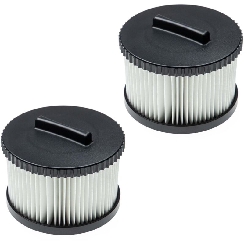 Vhbw - 2x filtre compatible avec Dewalt DWV010 Typ 2, DWV012 Typ 2, DWV902M/L Typ 2, DWV900/01L aspirateur - filtre hepa noir / blanc