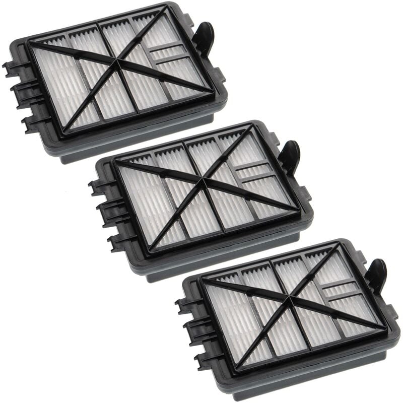 Kit de 3x Filtres compatible avec Kärcher vc 6, vc 6100, vc 6150, vc 6 Premium, vc 6200, vc 6300 aspirateur - filtre de sortie d'air (filtre epa)