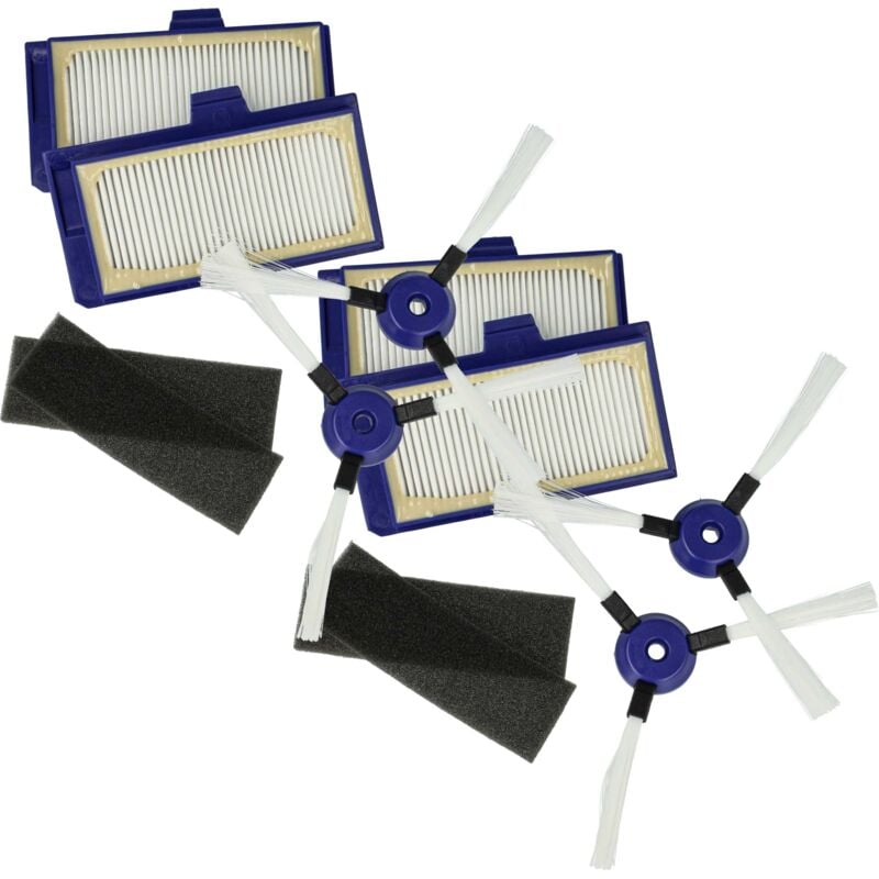 vhbw Kit d'entretien de 12 pièces remplacement pour Rowenta ZR710101 pour robot aspirateur