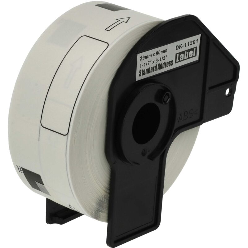 Vhbw - Label Roll with Holder 29mm x 90mm (400 Label) compatible with Brother pt QL-1110NWB, QL-500 Label Maker - Premium White