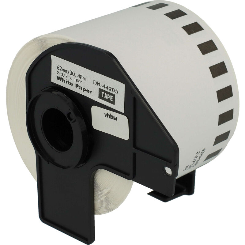 Vhbw - 1x Label Roll with Holder 62mm x 30.48m (1 Label) compatible with Brother pt QL1060N Label Maker - Premium, Removable