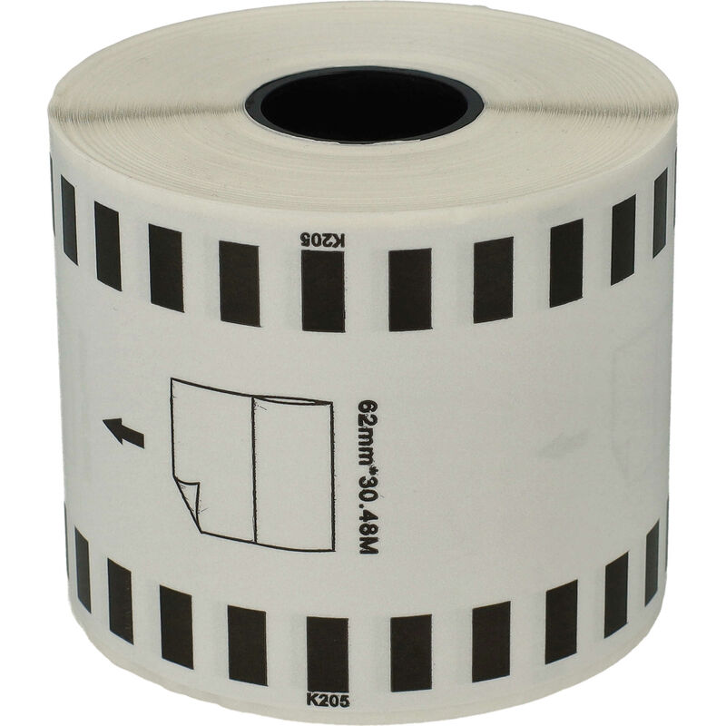 Vhbw - Label Roll 62mm x 30.48m (1 Label) compatible with Brother pt QL720NW Label Maker - Premium