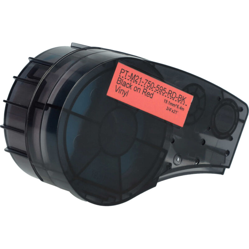 Vhbw - Label Tape Replacement for Brady M21-750-595-RD-BK, M21-750-595-RD for Label Printer 19.05 mm, Black on Red