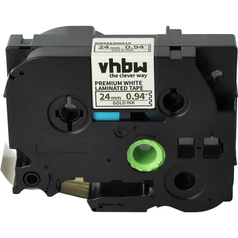Vhbw - 1x Label Tape compatible with Brother pt PT-9800 pcn, rl 700 s Label Printer 24 mm, Gold on Premium White