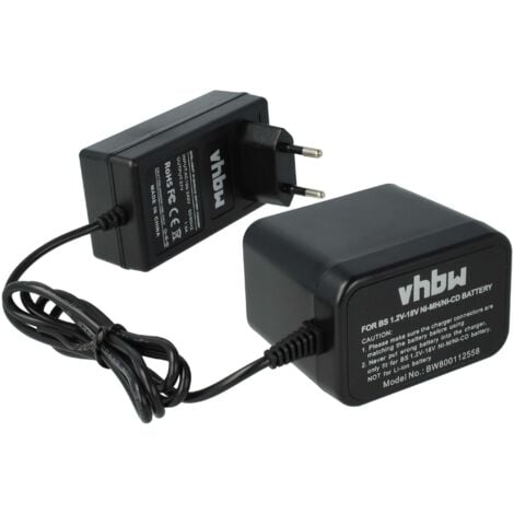 vhbw Ladegerät kompatibel mit Bosch PSR 7.2VES-2, GDR50, 11524, 12524, 125-24, 12524-03, 13624, 13624-2G, 1645, 1645-24 Werkzeug Akkus - 1,2V - 15,6V