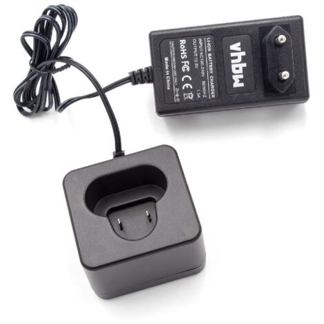vhbw Ladegerät kompatibel mit Makita CL100, CL100DW, DA330, DA330D, CL100DZ, CL102DZX, DA330DWE Werkzeug Li-Ion-Akkus, 12,6V