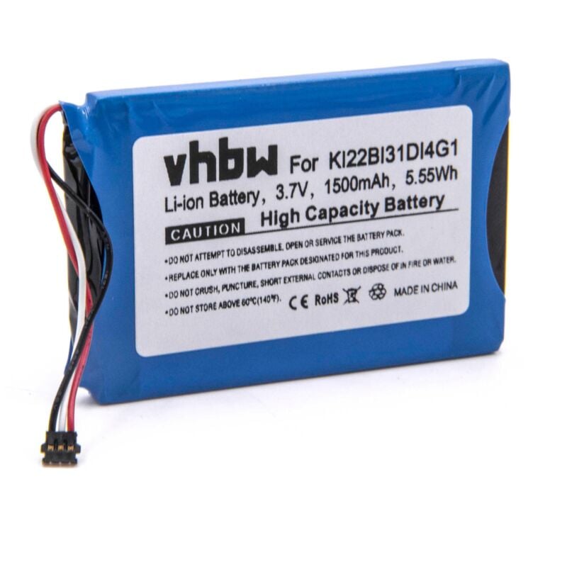 Image of Vhbw - Akku Ersatz für Garmin KI22BI31DI4G1 für gps Navigation Navi (1500mAh, 3,7V, Li-Ion)