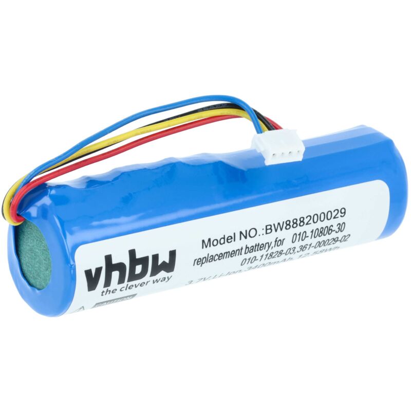 Vhbw - Akku kompatibel mit Garmin GAA003, GAA002, Alpha 100, T5, Alpha, GAA004, T5X, DC50 Hundehalsband Hunde-Trainer (3400 mAh, 3,7 v, Li-Ion)