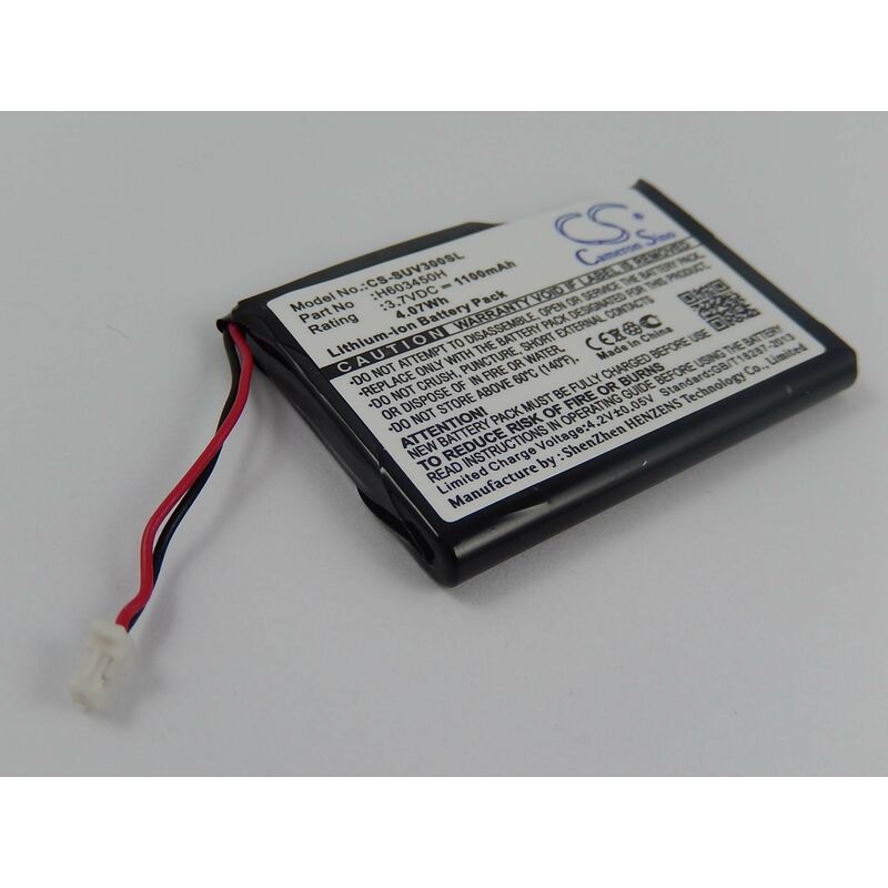 

Li-Ion batería 1100mAh (3.7V) para Golf Navigation GPS Track SureShot GPS C2796, Micro V3 y H603450H. - Vhbw