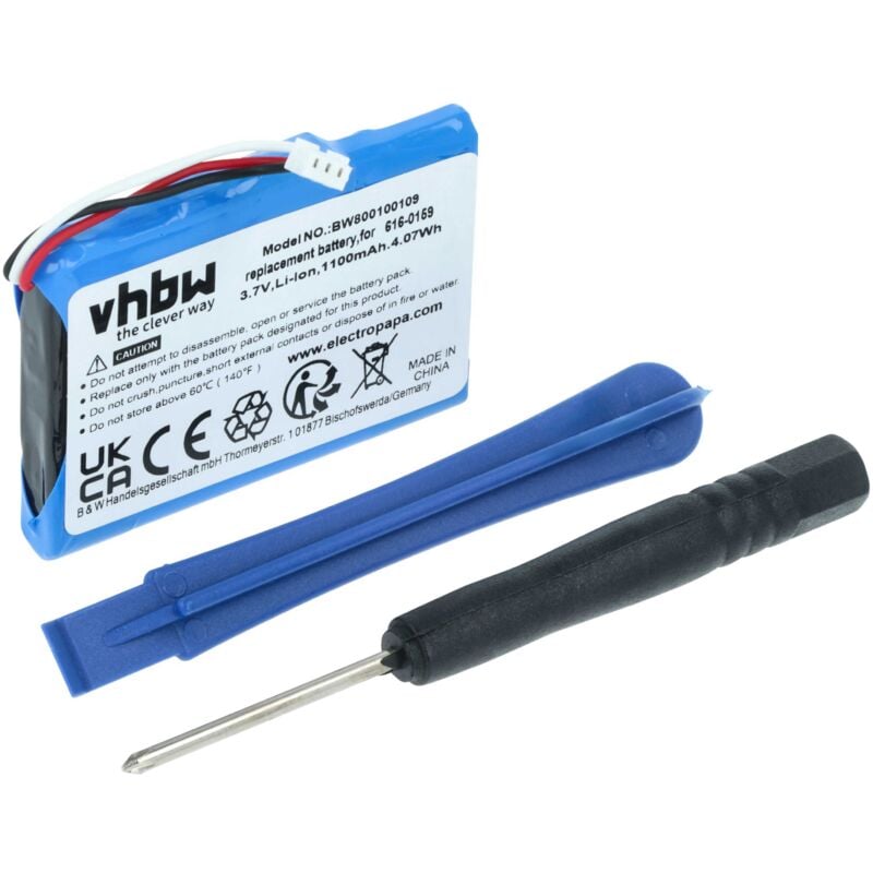 

vhbw Li-Ion batería 1100mAh (3.7V) para reproductor de música MP3 Apple IPod M9460LLA