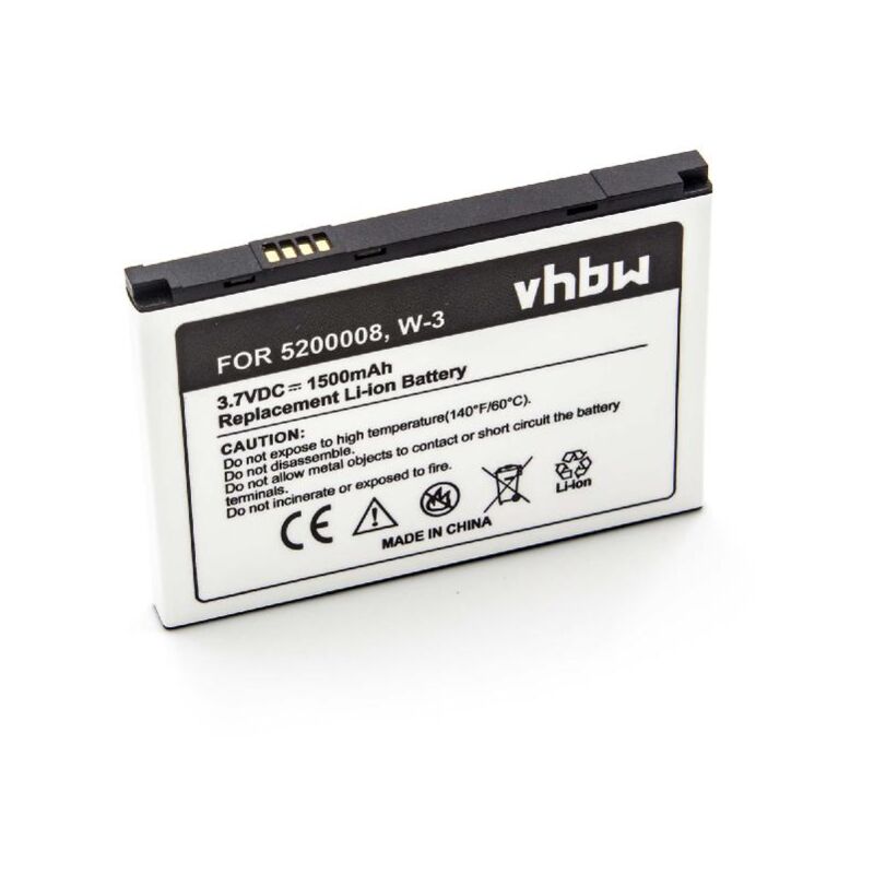 

Li-Ion batería 1500mAh (3.7V) para router móvil hotspots como Sierra 5200008, W-3 - Vhbw
