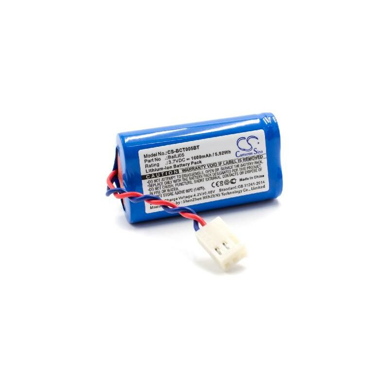 

Li-Ion batería 1600mAh (3.7V) para control de alarma seguridad para el hogar tipo Daitem 145-21X, D14111X, D14114X, D14201X, D14202X, DP8111X - Vhbw