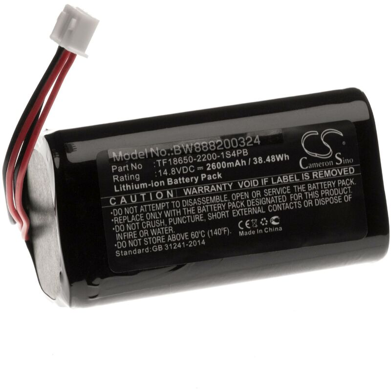 

Batería recargable reemplaza Audio Pro TF18650-2200-1S4PB para altavoces, cajas acústicas, bafles (2600 mAh, 14,8 V, Li-Ion) - Vhbw