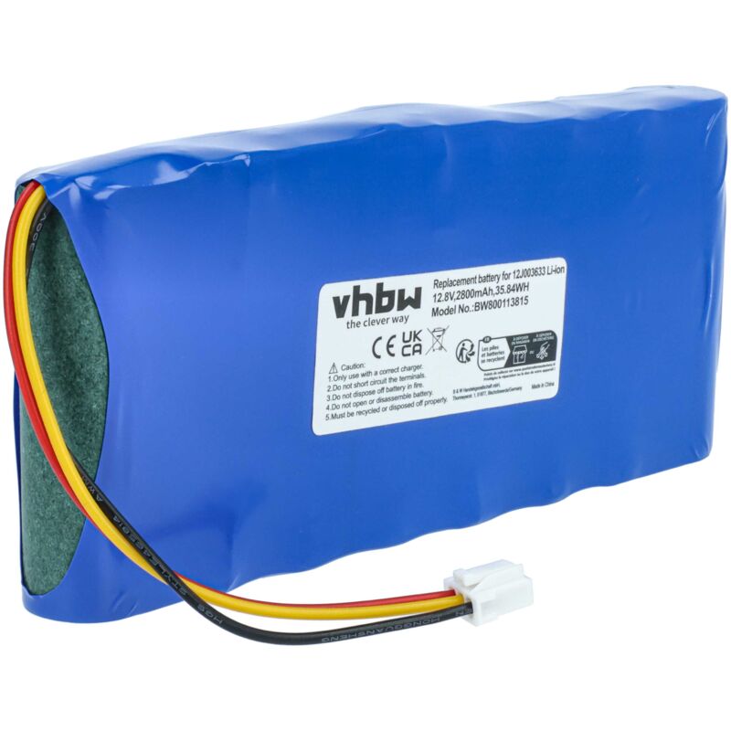 

Li-Ion batería 2800mAh (12.8V) para robot limpiasuelos robot autónomo de limpieza sustituye Moneual 12J003633 - Vhbw