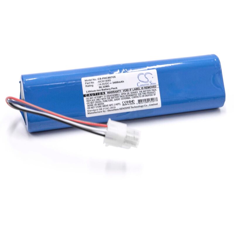 

Li-Ion batería 3400mAh (14.8V) para robot limpiasuelos robot autónomo de limpieza Philips FC8772, FC8776 - Vhbw