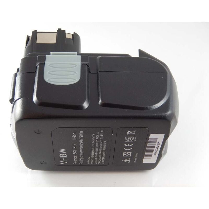 

Li-Ion Batería 4000mAh (18V) para su herramienta electrónica Hitachi WH18DFL, WH18DLP4, WR 18DL, WR 18DMR, WR18DLP4 por BCL 1815, 1830 - Vhbw