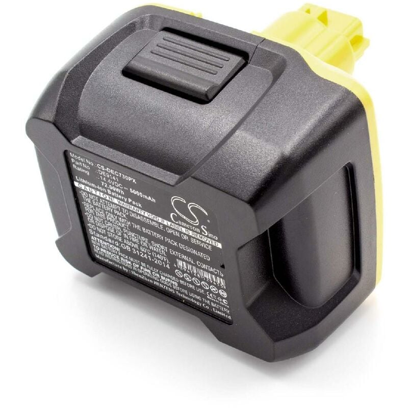 

Li-Ion batería 5000mAh (14.4V) para herramienta eléctrica powertools tools como Dewalt DE9141 - Vhbw