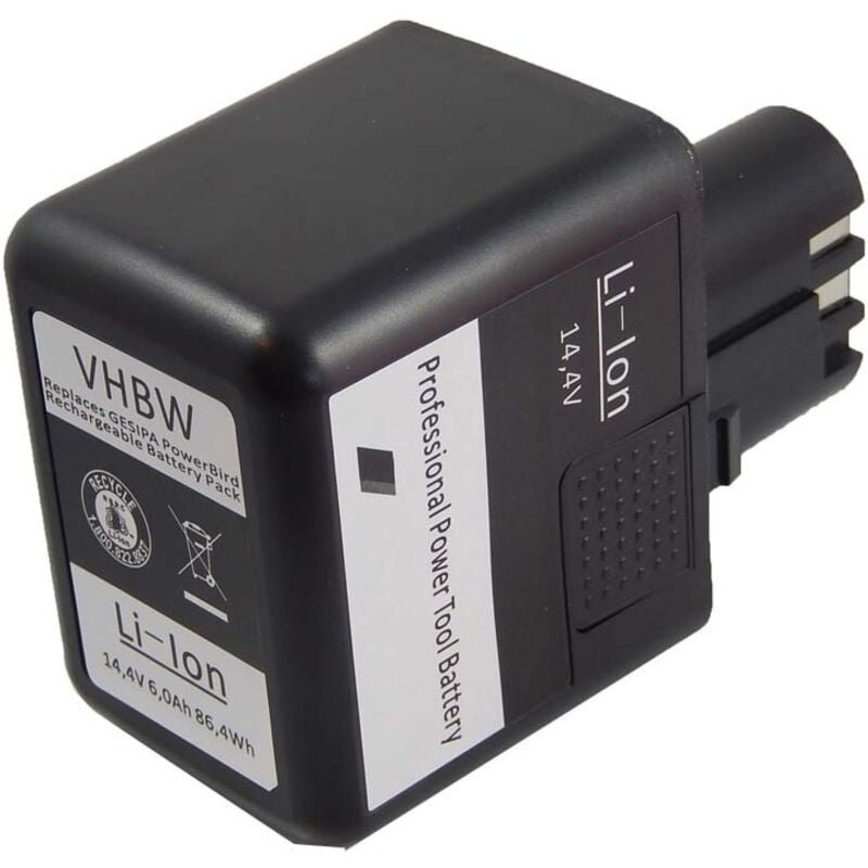 

Li-Ion batería 6000mAh (14.4V) para herramienta eléctrica powertools tools como Gesipa 7251049 - Vhbw