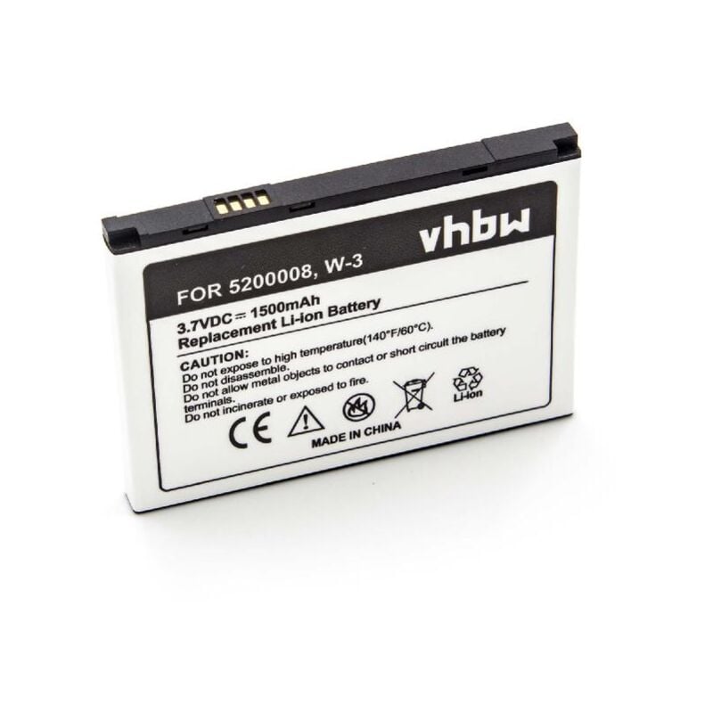 Image of vhbw Li-Ion batteria 1500mAh (3.7V) compatibile con hotspot router mobile Sierra Aircard 760 Wireless, 762, 762s, Wi-Fi 4G FC80
