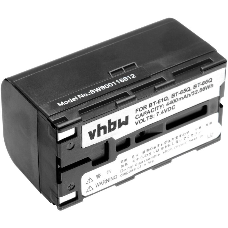 Image of Vhbw - batteria compatibile con Topcon GTS-720, GTS-721, GTS-722, GTS-725, GTS-750, GTS-7500 dispositivo di misurazione (4400mAh, 7,4V, Li-Ion)