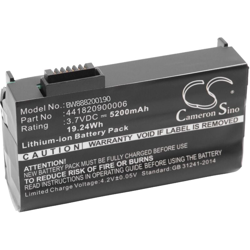 Image of Vhbw - Li-Ion batteria 5200mAh (3.7V) compatibile con computer portatile scanner sostituisce Nautiz 441820900006