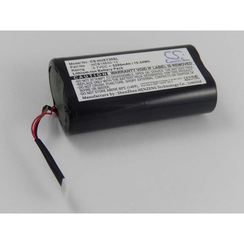 Image of Batteria compatibile con Huawei E5730, E5730s, E5730s-2 hotspot modem router portatile (5200mAh, 3,7V, Li-Ion) - Vhbw