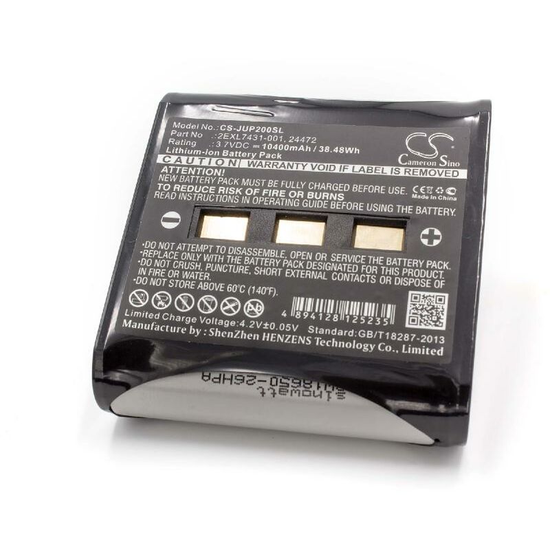 Vhbw - Batterie compatible avec Juniper Systems AG2, Systems AR2 ordinateur handheld (10400mAh, 3,7V, Li-ion)