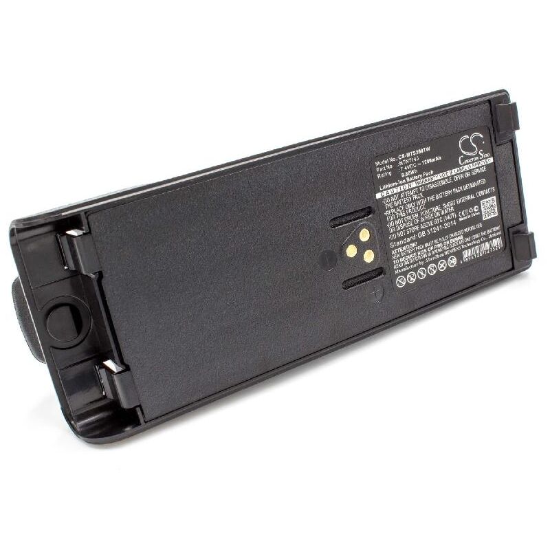 Vhbw - 1x Batterie remplacement pour Motorola NTN7143A, NTN7143, FuG11b, NTN7143R, NTN7143CR, NTN7143B pour radio talkie-walkie (1200mAh, 7,4V,