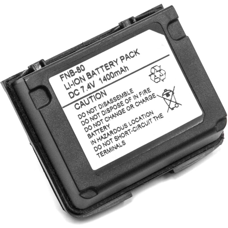 vhbw Batterie compatible avec Vertex / Yaesu VX-7R, VX-7RB, VXA-700, VXA-710 radio talkie-walkie (1400mAh, 7,4V, Li-ion)