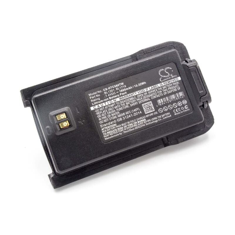 Vhbw - Batterie remplacement pour Hyt / Hytera BL1719, BL2407, BL1301 pour radio talkie-walkie (1800mAh, 7,4V, Li-ion)