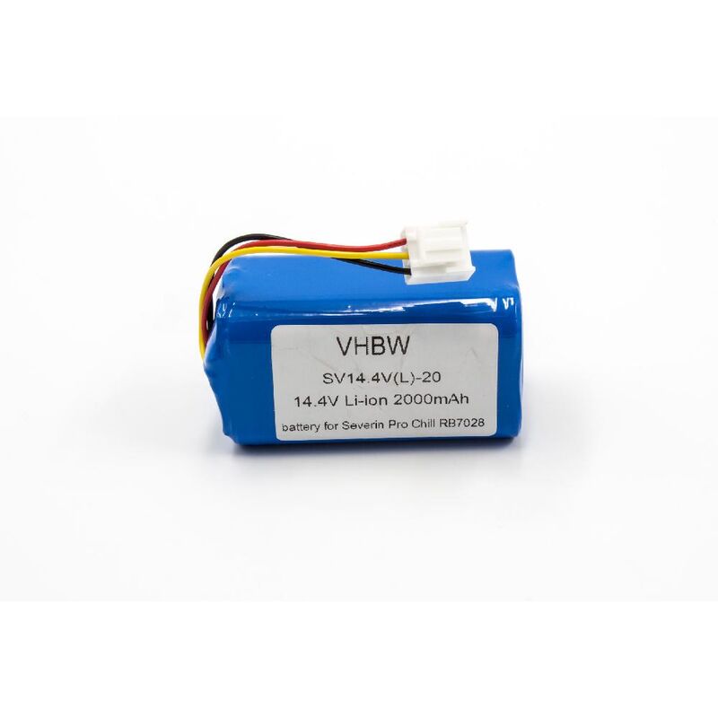 Vhbw - Batterie compatible avec Severin Chill RB-7028, RB7028 aspirateur, robot électroménager (2000mAh, 14,4V, Li-ion)