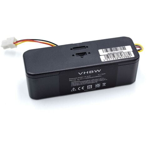 vhbw Li-Ion Batterie 2000mAh (14.4V) pour robot aspirateur Samsung Navibot SR8850, SR8855, SR8857, SR8875, SR8877, SR8895 comme Samsung VCA-RBT20