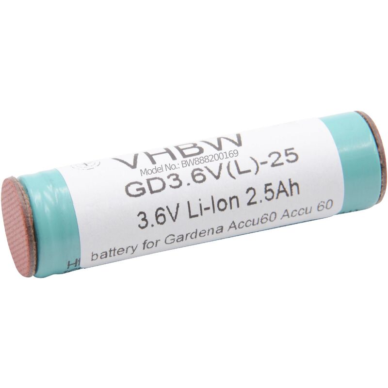 Batterie compatible avec Gardena 8801, 8812, 8829 outil électrique (2500 mAh, Li-ion, 3,6 v) - Vhbw