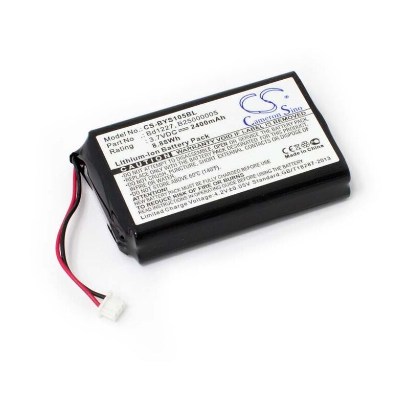 vhbw Li-Ion Batterie 2400mAh (3.7V) pour système de navigation GPS Ingenico B40160100, BRR-L, RoadRunners Evolution 1D comme B25000005, BD1227.