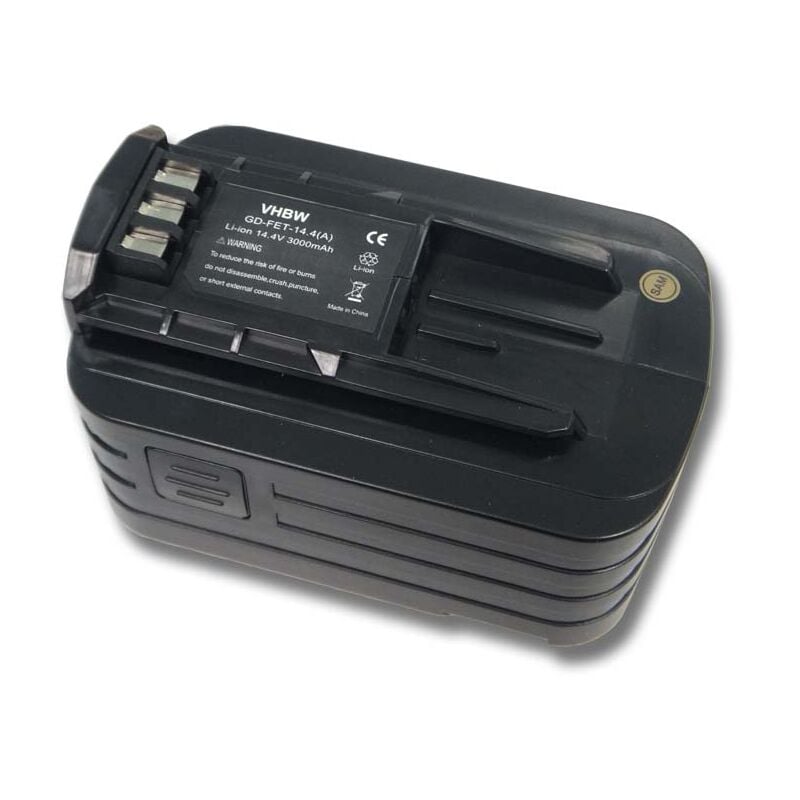 Vhbw - Li-Ion batterie 3000mAh (14.4V) pour appareils électroniques Festo, Festool T18 Cordless Drill, Driver comme 494832, 498340, 498341,BPC 15,BPS