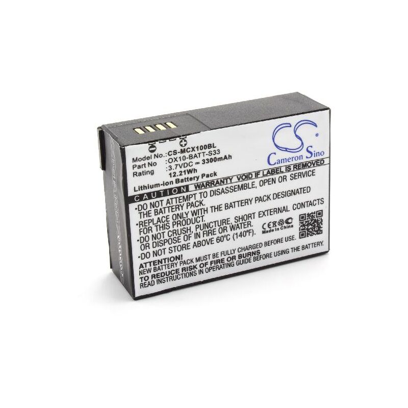 vhbw Li-Ion batterie 3300mAh (3.7V) pour ordinateur portable scanner M3 Mobile Orange, OX10, OX10 RFID
