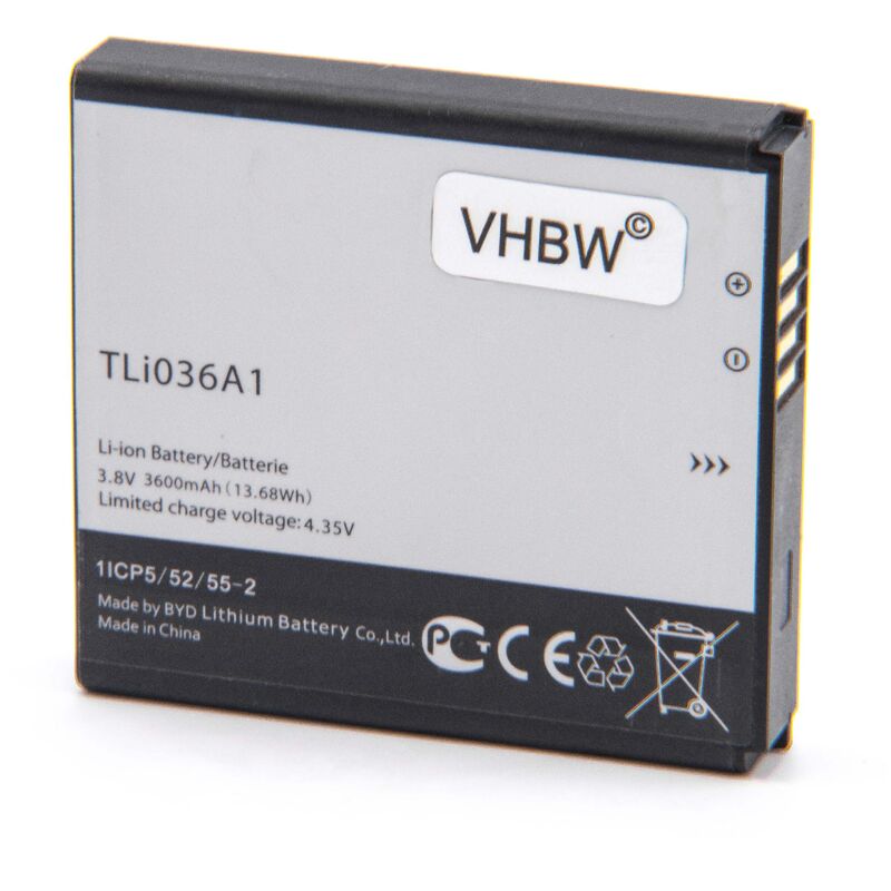 vhbw Li-Ion Batterie 3800mAh (3.8V) pour borne WIFW Alcatel One Touch Link 4G, Link 4G+ LTE, Link Y900, Link Y900NB comme TLi036A1.