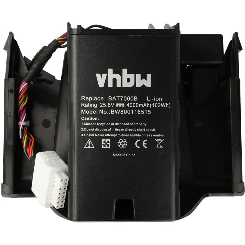 Vhbw - Batterie compatible avec Robomow Premium RC302, RC304, RC304u, RC306, RC308, RC308u, RC312, RC312u robot tondeuse (4000mAh, 25,6V, Li-ion)