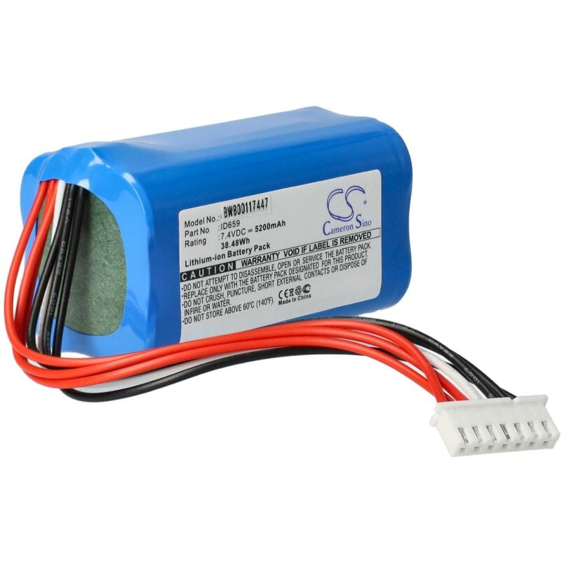 Vhbw - Batterie compatible avec Sony SRS-X30, SRS-XB3, SRS-XB30, SRS-XB43 haut-parleurs, enceintes portatives (5200mAh, 7,4V, Li-ion)
