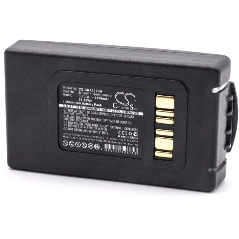 vhbw Li-Ion batterie 6800mAh (3.7V) pour ordinateur portable scanner comme Datalogic BT-0016