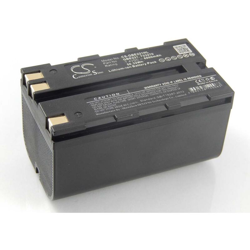 vhbw Batterie compatible avec Geomax Stonex R6, Zenith 10 dispositif de mesure laser, outil de mesure (6800mAh, 7,4V, Li-ion)