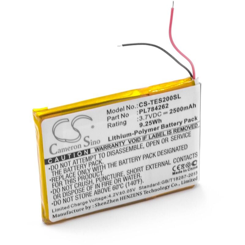 Image of vhbw Akku Ersatz für Teasi PL784262 für GPS Navigation Navi (2500mAh, 3,7V, Li-Polymer)